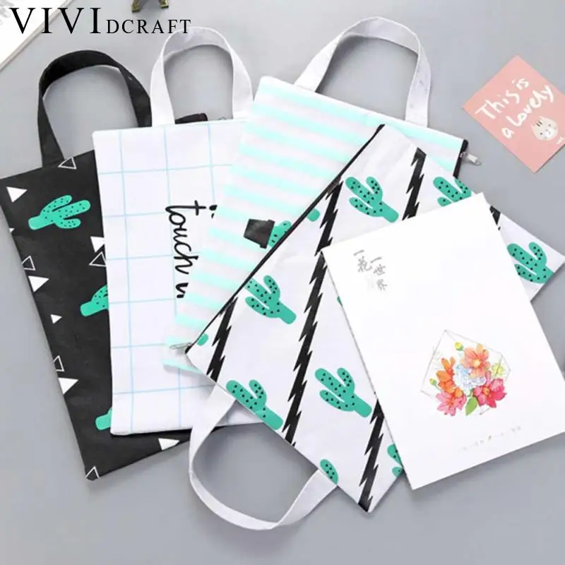 Vividcraft A4 Оксфорд Папки и файлы bag кактус большой Ёмкость Документ сумка для хранения Папки и файлы для бумаг канцелярские принадлежности