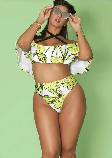 

Women's Plus Size Ruffled Flounce Bikini Set Bathing Swimsuits