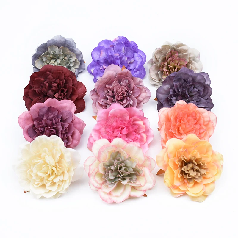 

2pcs Silk peony artificial plants decorative flowers wreaths diy wedding bridal accessories clearance home decor fake flowers