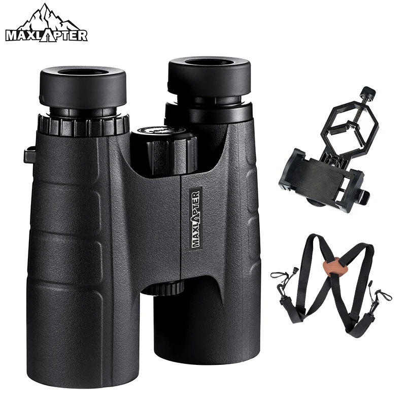 

High Power Binoculars For Hunting Telescope Portable 10x42 Jumelles Handheld Professional BAK 4 Phone Adapter Optical MAXLAPTER