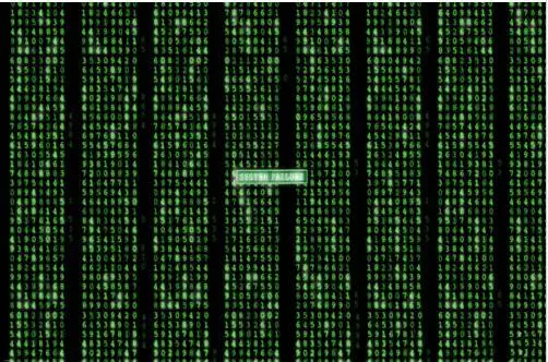 

THE MATRIX SYSTEM FAILURE poster number grid rows NEON GREEN flashing SILK POSTER Decorative painting 24x36inch