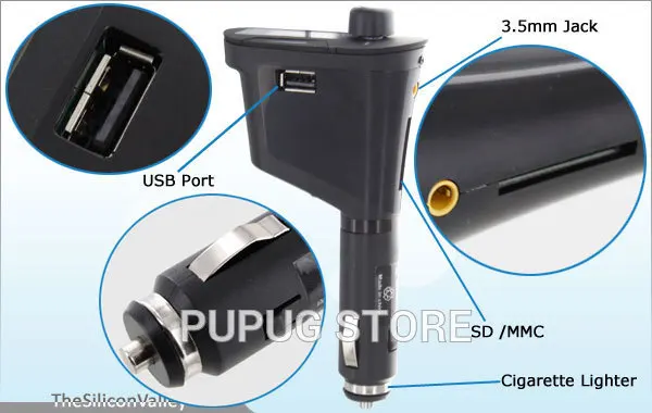 Car MP3 FM Transmittor Charger SD USB Music Player