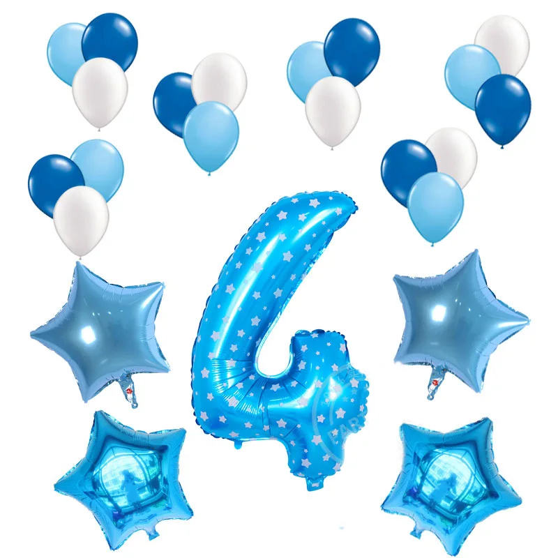23 шт./лот 32 дюйма розовый цифра воздушный шар из фольги Baby Shower 1 день Рождения