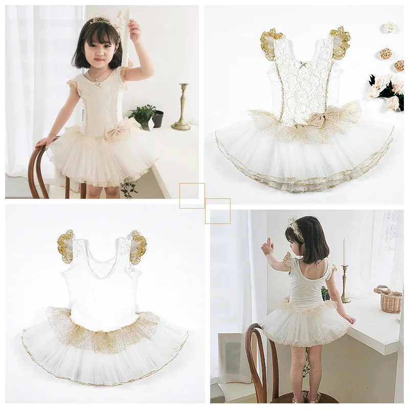

2019 Spring and Summer Girl Baby Dress Retro Wind Aristocratic Lace Fluffy Multilayer Yarn Ballet Tutu Dress Children's Day Gift
