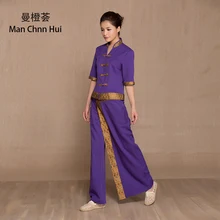 Униформа для сотрудниц спа-салонов отель Ретро Рабочая наборы для ухода за кожей тайский спа-салон красоты комбинезоны ванночка для ног техник в области здравоохранения Интернет-магазин униформа официанта