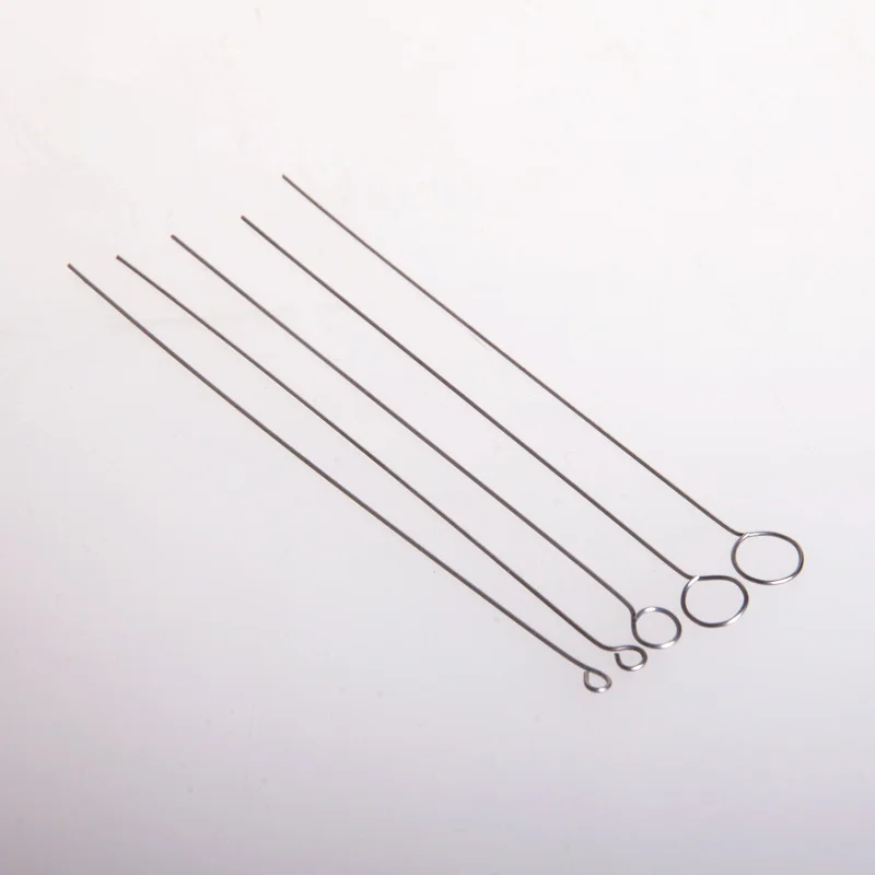 10Pcs Ni-Cr Alloy 1mm 2mm 3mm 4mm 5mm Dia Inoculating Loop for Lab Microbiology Tissue Culture