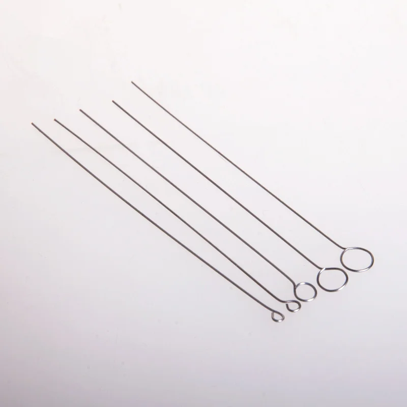 10Pcs Ni-Cr Alloy 2mm Dia Inoculating Loop for Lab Microbiology Tissue Culture