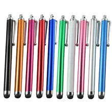 10 шт./партия, емкостный стилус с сенсорным экраном для IPhone, IPad, IPod, сенсорный костюм для других смартфонов, планшетов, металлический карандаш-Стилус#15
