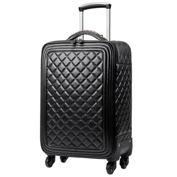 

16"20"24 inch famous luxury brands carry on travel suitcase pu leather vintage rolling luggage