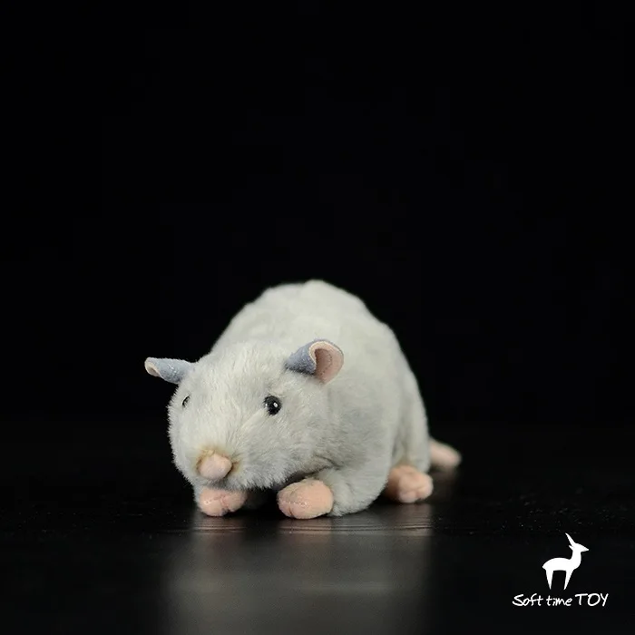 Dropshipping 17cm Super Soft Mini Plush Mouse Lifelike Plushie Toy Rat