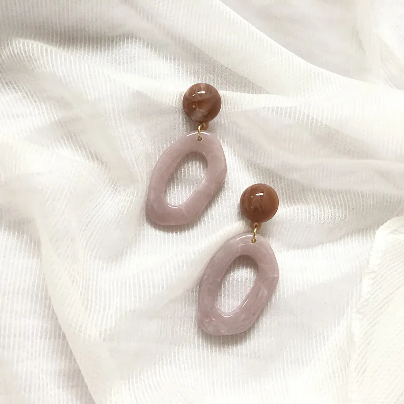 

Free Shipping Fashion Design Geometry Coffee Colors Sweet Earring