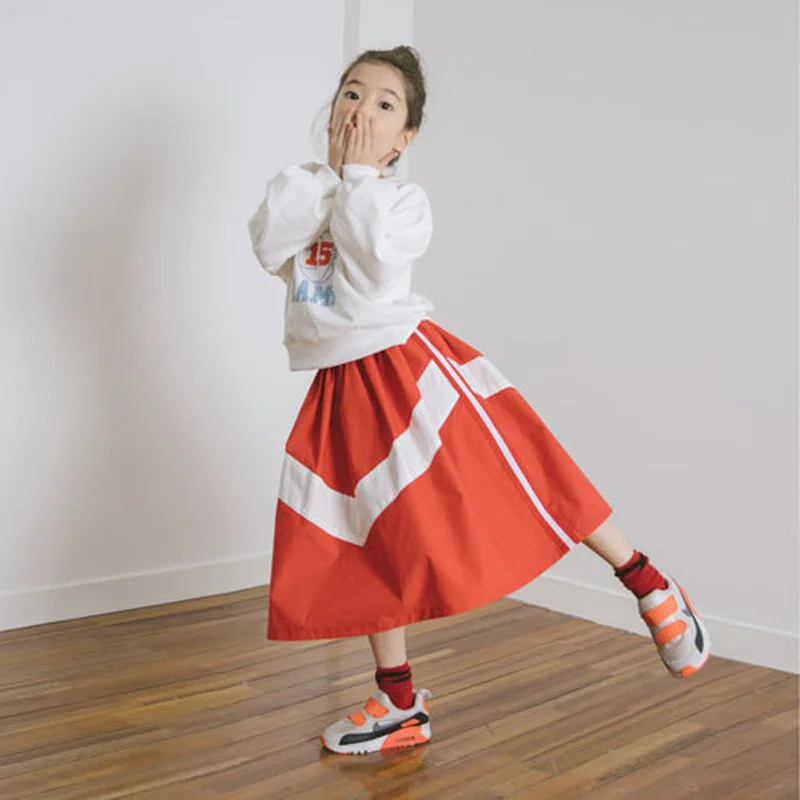 

2019 Princess Cute Summer Fashion Skirt New Cotton Striped Children Vestidos Kids Girls Costume Skirts Teens Tutu Skirts CA802