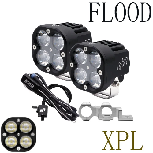 GOLDRUNWAY X4 12V 4200lm Spot/Flood/Combo Fog вспомогательный свет в сборе лампы 40 Вт двигатель Led для BMW R1200GS/ADV/F800GS Moto - Цвет: Коричневый