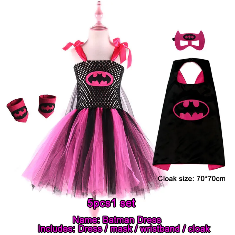 

Superman Batman tutu skirt for girls dress with mask superhero style Kids costume kids Cosplay Christmas Halloween tutu dress