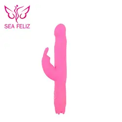 SEAFELIZ honey Bunny, розовый и фиолетовый и синий цвета в наличии, Кролик Вибраторы, 10 скоростной водонепроницаемый вибратор, секс-игрушки для
