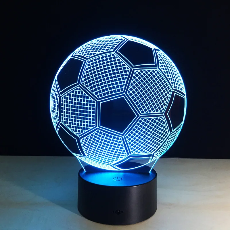 Creative 3D Illusion Table Lamp LED Night Lights Football Design Creative 3D illusion Table Lamp LED Night Lights Football Design Novelty Atmosphere Night Light Home Room Decoration Kid gifts-in Night Lights from Lights ... - Creative 3D Illusion Table Lamp LED Night Lights Football Design