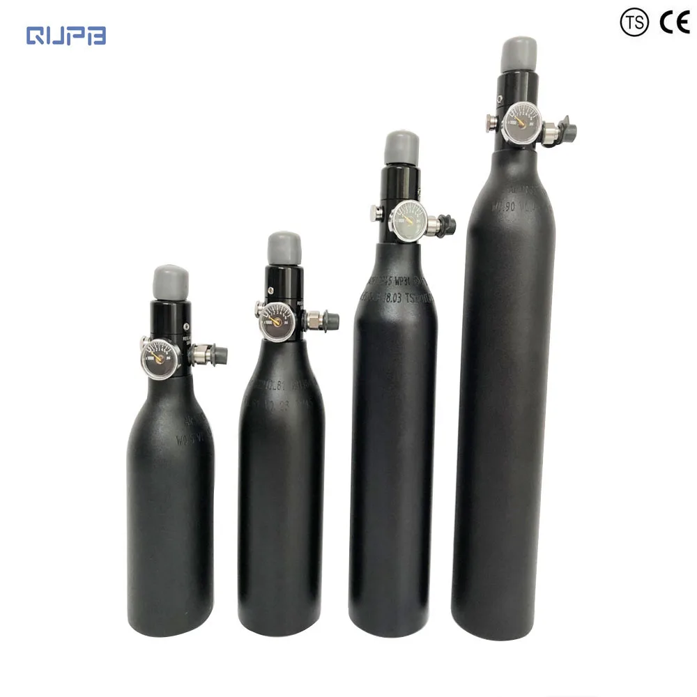 Бак высокого давления QUPB PCP для ПЕЙНТБОЛА 4500PSI 5/8 18 UNF thread с регулятором 0.2L 0.26L 0.35L