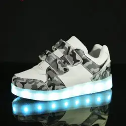 25-37 Размеры/USB корзина водить ребенка обувь с подсветкой Детские светящиеся кроссовки детские светящиеся обуви enfant для мальчиков