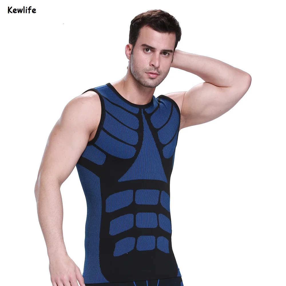 Мужская компрессионная майка Baselayer крутая сухая майка для тренировок спортивные рубашки мужские для похудения боди Shaper жилет рубашка