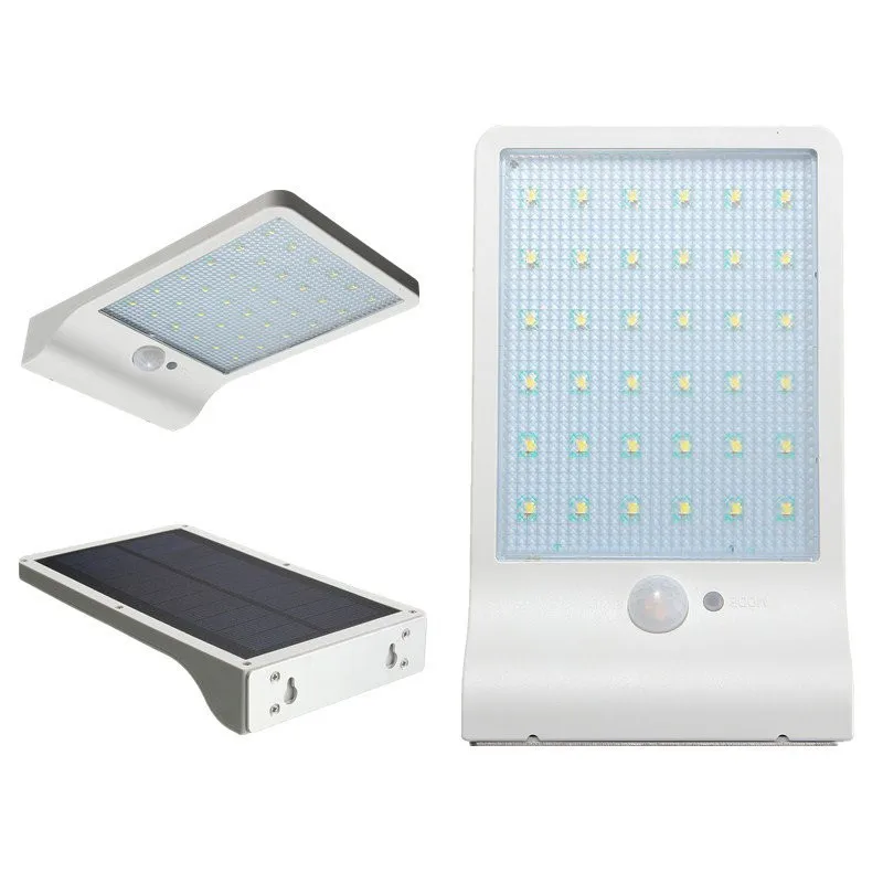 

Waterproof 36 Led Solar lights PIR Motion Sensor Pathway Lights 450 Lum 3 working mode 2000mah Outdoor Garden Security Wall Lamp