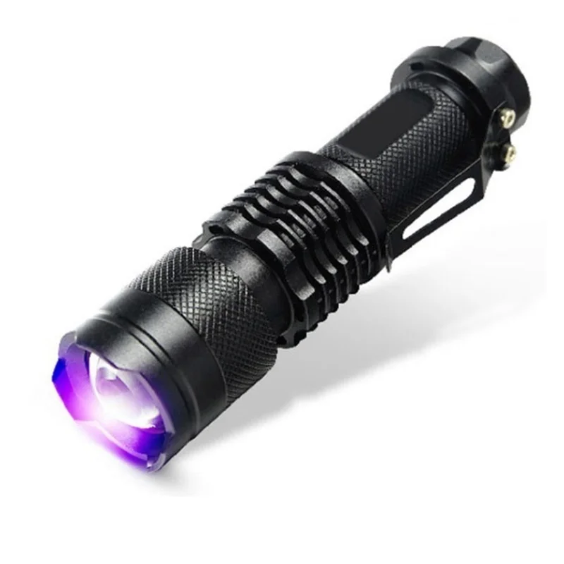 

395nm Led UV Flashlight Torch Light Ultra Violet Light Blacklight UV Lamp For Marker Checker Detection TSH Shop