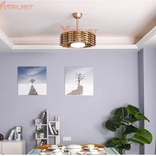 Современный подвесной вентилятор без лезвия, вентилятор постоянного тока, лампа с дистанционным управлением для спальни, столовой, гостиной, высокого класса, 110 В, 220 В, потолочные вентиляторы 48 Вт