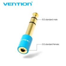 

Vention 6.5mm to 3.5mm adapter male to female Jack Earphone Headphone Aux Audio Adapter Connector for Microphone Guitar Speaker