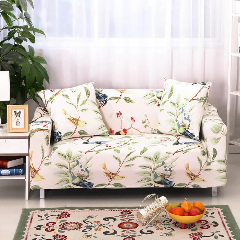 Горячая Распродажа, универсальный эластичный чехол для дивана, все включено, с принтом, чехол для дивана, для дома, гостиной, устойчивый, мягкий, удобный, чехол для дивана - Цвет: beige green flower