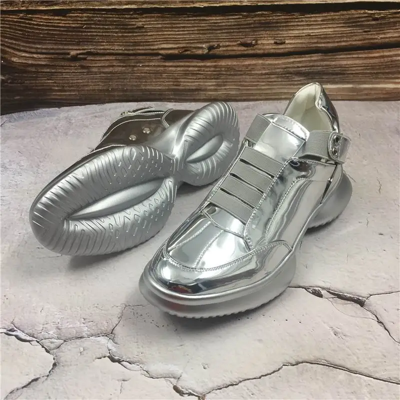 Designer Bout Chaussures Bande Élastique Luxe Pour Rond Hommes Confortables Bleu Errfc Mode Tendance Homme Argent Nouveauté Bleu De argent Décontracté ARj5L34q