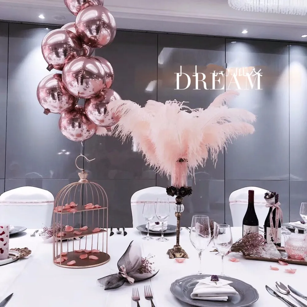 

1pc 4D Round Metallic Dimensional Rose Gold Foil Birthday Party Balloons Wedding Decor Helium Inflatable Balls Supplie 22 Inch