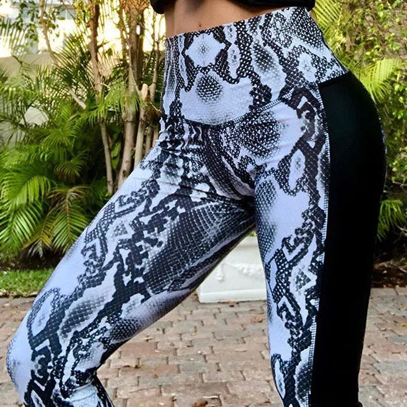 seamless leggings Nessaj 3D Animal Snake Print Leggins Women High Waist Push Up Leggings Sexy Fitness Skinny Workout Pants Fashion Rave Clothing fishnet leggings