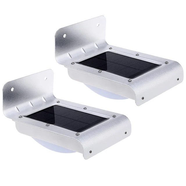 2PCS 16 LEDs Waterproof Solar Wall Lamp