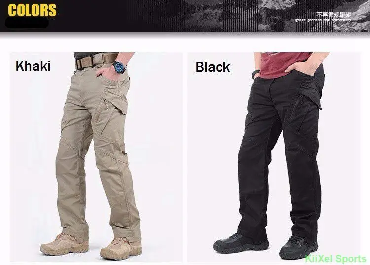 2019 IX9 II Men Militar Tactical Pants Combat Trousers SWAT Army Military Pants Mens Cargo Outdoors Pants Casual Cotton Trousers black cargo trousers
