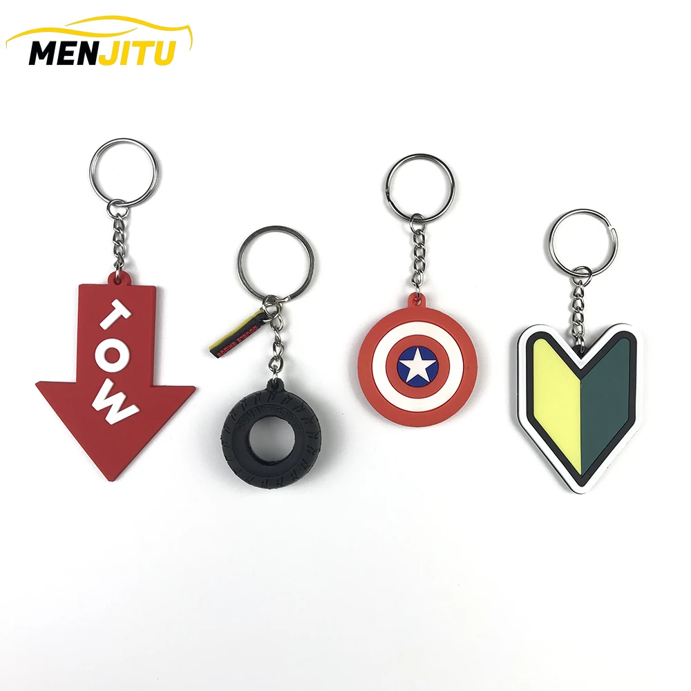 

Great gift for JDM racing fans Driver Wakaba Mark Car Keychain Auto Part Model Key Chain Ring Key Fob Car Keychain for Men