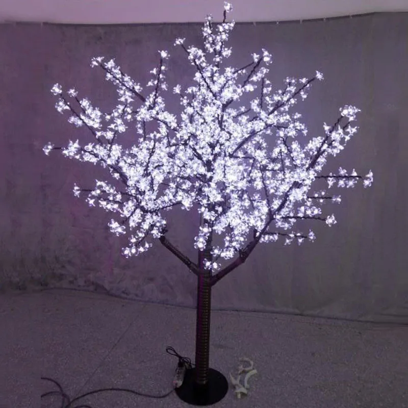 

Free ship LED Christmas wedding party Holiday Light Cherry Tree 5FT 1.5M Height Waterproof 480pcs LEDs White Outdoors waterproof