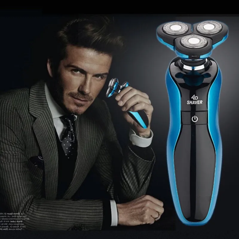 Перезаряжаемая электробритва для мужчин, моющаяся, влажная, сухая, триммер для бритья бороды, бритва, электробритва, уход за лицом, 4D плавающая USB