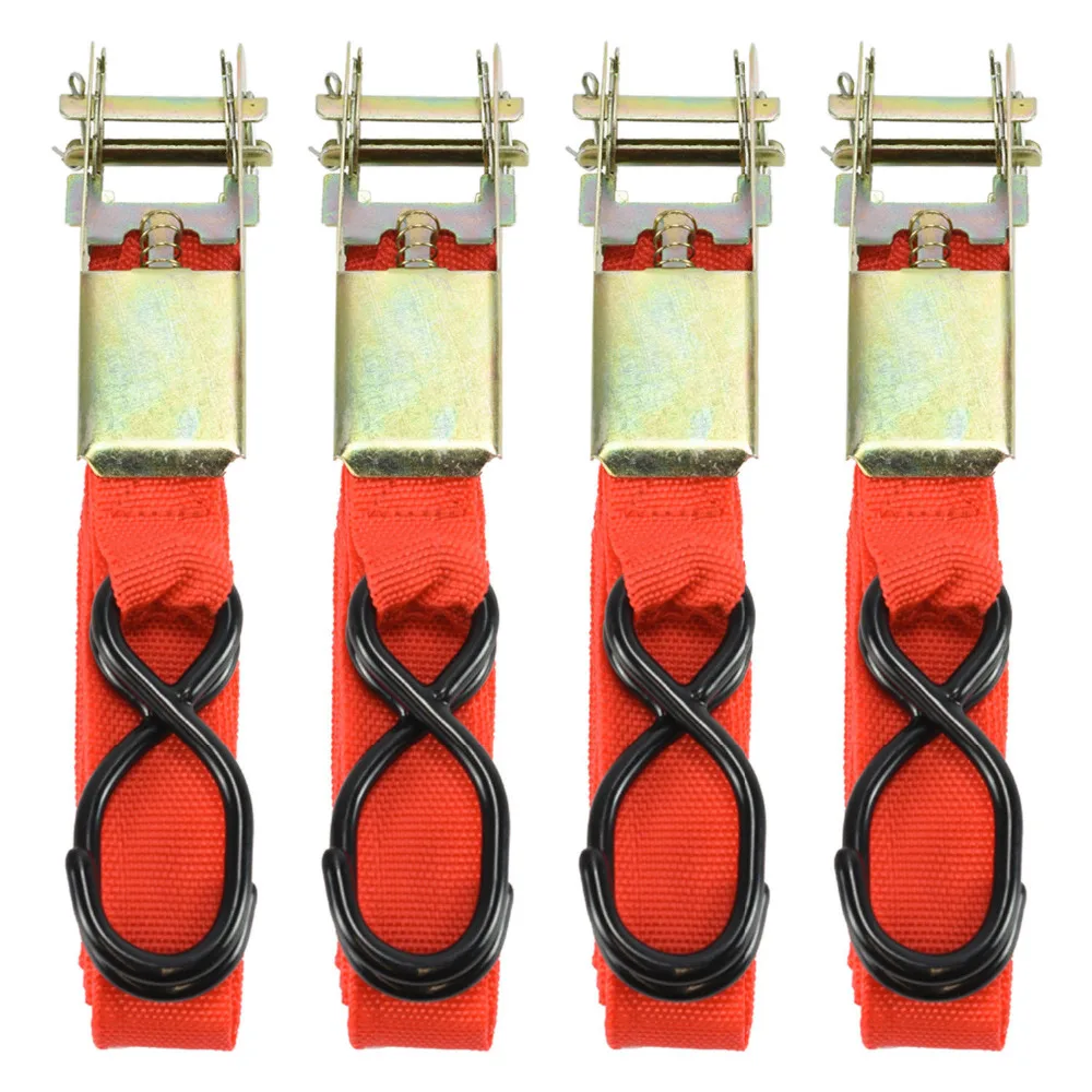 4PCS 15*0.9inch Car Luggage Cargo Alloy Buck Tape Strap Ratchet Tie ...