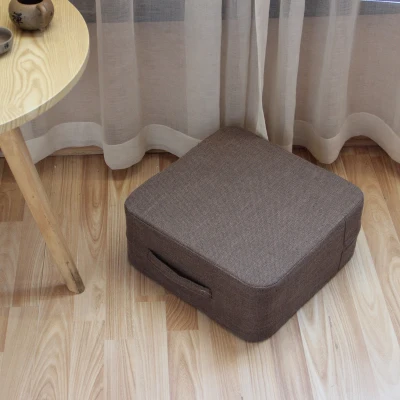Квадратная высокопрочная губчатая Подушка Татами медитация Йога круглый коврик подушка на стул 13 цветов - Цвет: Coffee