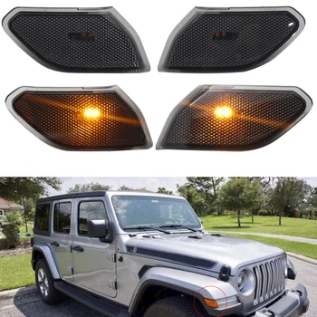 

LED Side Turn Signal reflector warning light Head Light Side Lamp for Jeep wrangler JL 2018 2019 Turn Signal lights