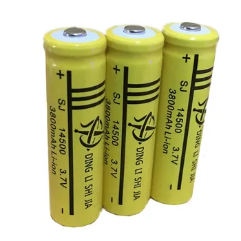 

DING LI SHI JIA New 4pcs 14500 AA Rechargeable Battery 3.7V Li-ion Rechargeable Battery High-capacity flashlight,mouse Battery