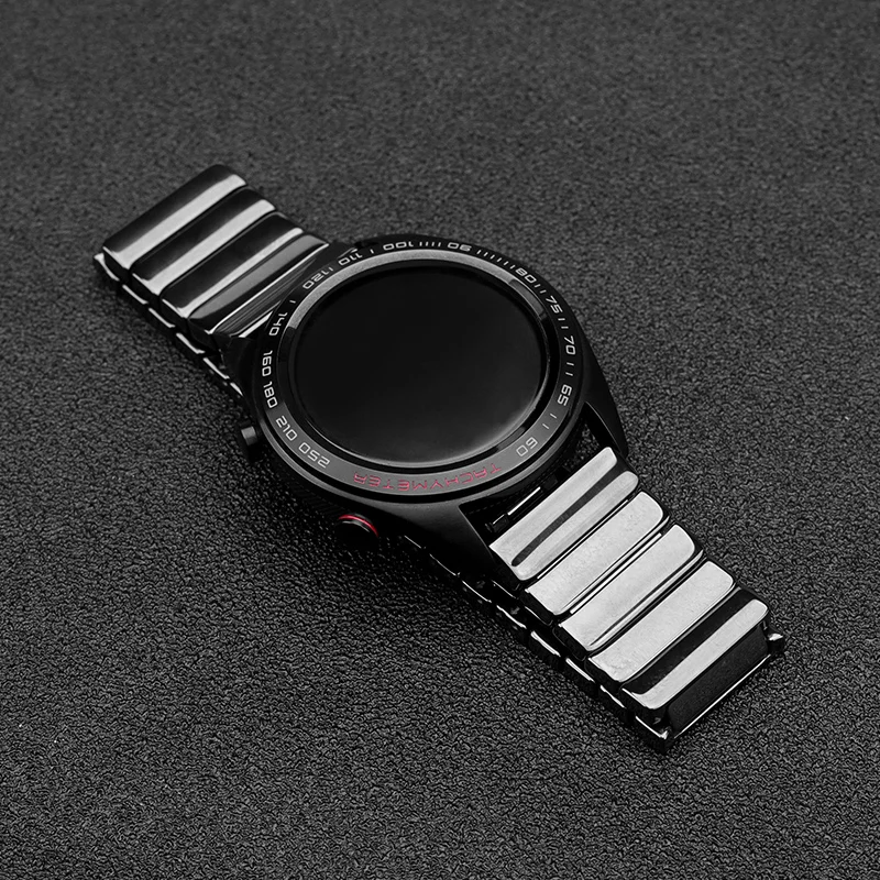 22 мм керамический ремешок для huawei watch GT Гладкий керамический сменный ремешок совместимый ремешок ширина 22 мм часы Складная пряжка