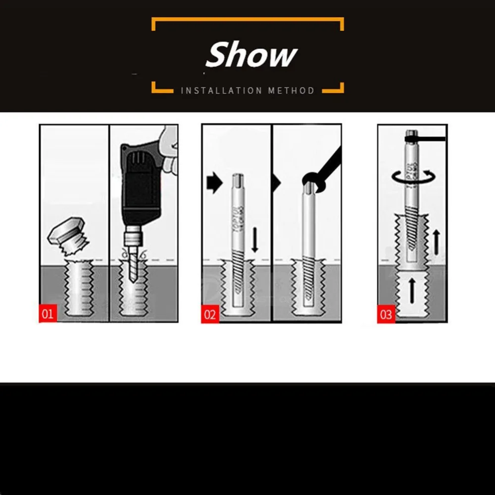 6 шт. Винт экстрактор центр сверла набор направляющих поврежденных сломанных шурупов набор инструментов для удаления болтов шпильки для удаления комплект электроинструмента