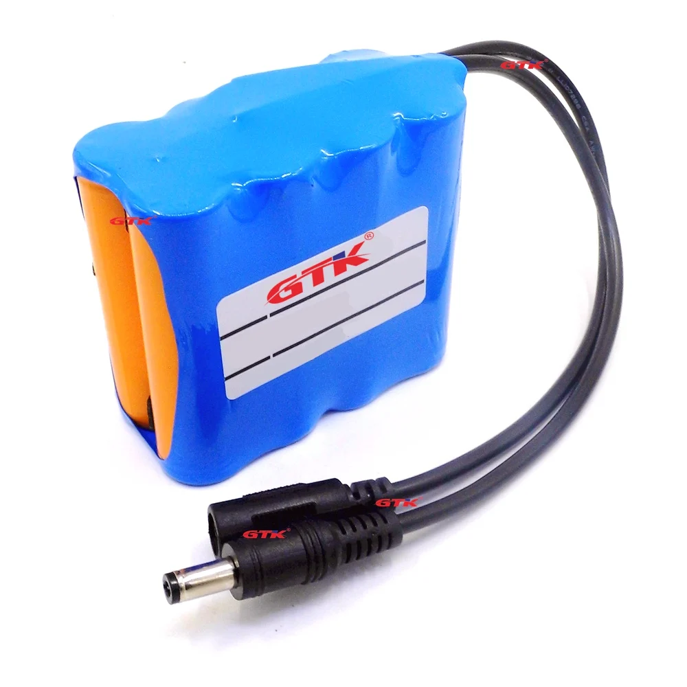 

1pcs lithium 14.8v 15v 6Ah battery lipo 4s 18650 li-ion lipo polymer 3.7v for DC power camera flash Led light toy + 1A Charger