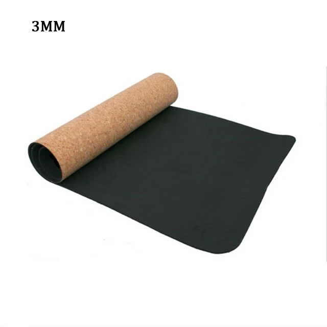 Non-slip TPE+Cork Yoga Mats For Fitness Natural Pilates Gymnastics Mats Sport Mat Yoga Exercise Pads Massage Mat 3MM/5MM/6MM/8MM - Цвет: Синий