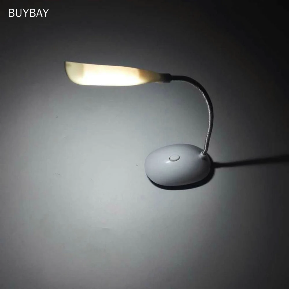 

BUYBAY 4LEDs Desk Lamp Reading Eye Protection Table Light Mini Portable Flexible Battery Powered Foldable Dorm Study Lighting