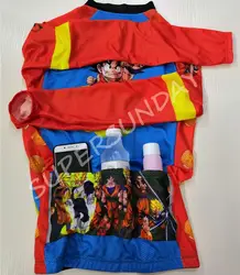 С длинным рукавом спортивная одежда велосипедные майки Для Мужчин's Велоспорт Джерси комиксов велосипед рубашки гонщика Dragon Ball команда