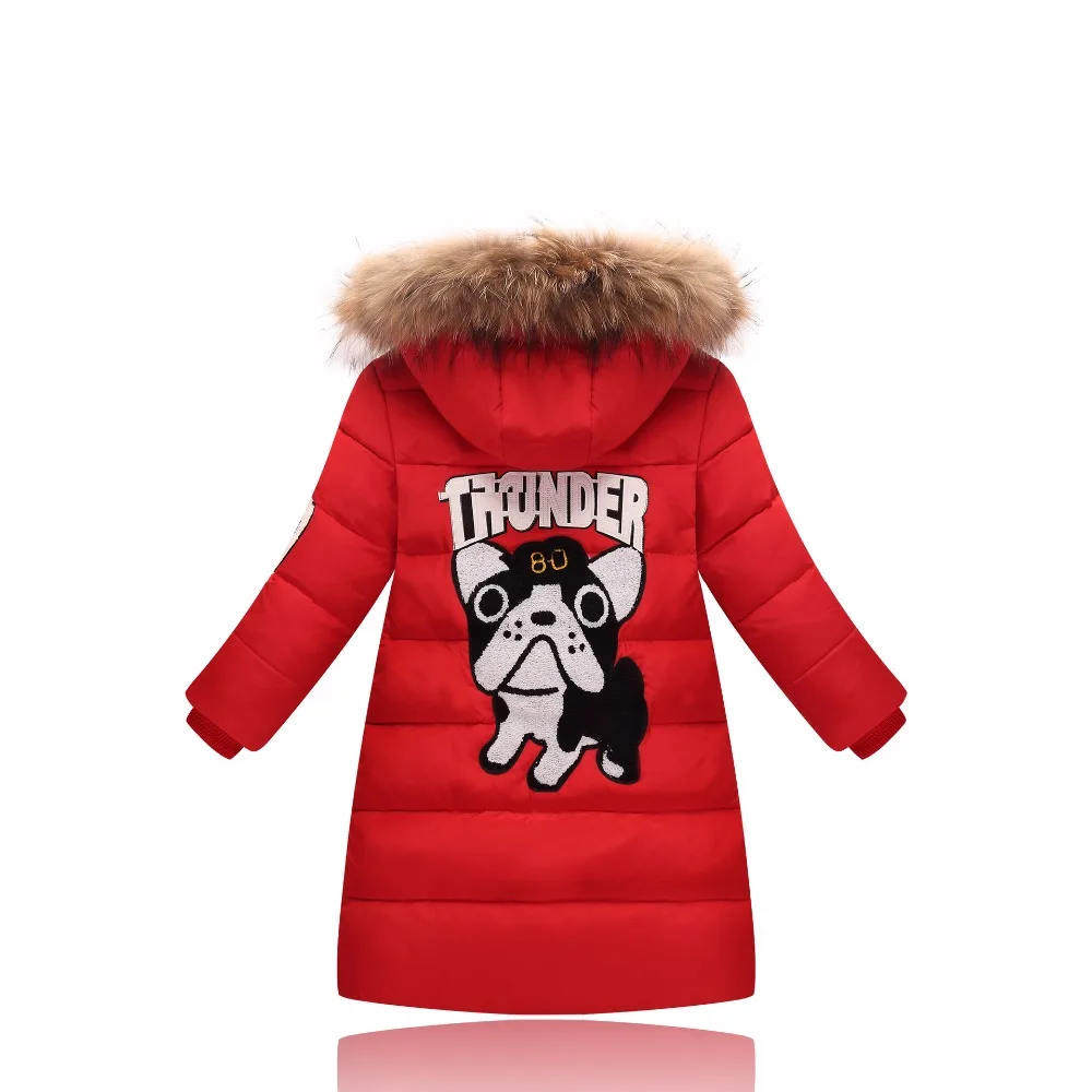 Teenagers Coat Jacket Warm Girls Outerwear Parka Jacket With Real Raccoon Fur Winter Thick Coat Girls 2017 New Winter Collection (11)