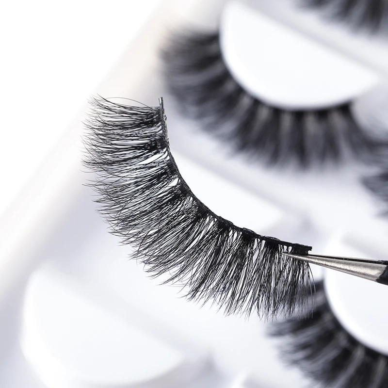 

QDLJD Eyelashes 3D Mink Lashes Luxury Hand Made Mink Eyelashes High Volume 5 Pairs/Lot