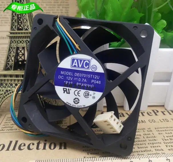 Оригинальный DE07015T12U AVC 7015 12 В 0.7A 70*70*15 мм 4-проводной ШИМ-вентилятор для процессора