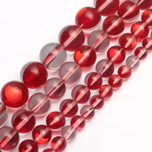 Круглые хрустальные бусины Красный цвет прозрачный свободные шарики делает браслет, Цепочки и ожерелья, DIY ювелирных 6/8/10/12 мм выберите размеры